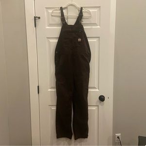 Carhartt Rugged Flex® Loose Fit Canvas Bib Overall (BROWN)